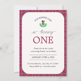 Bonnie Lass Birthday Inbjudningar