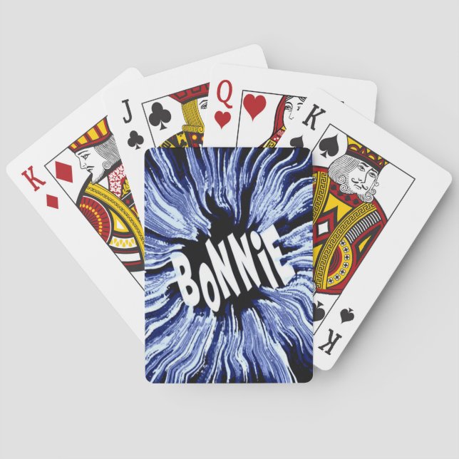 Bonnie Namn Star Art Spelkort (Baksidan)