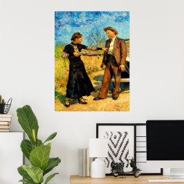 Bonnie och Clyde pillar runt 1934 AI-målning Poster