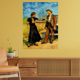 Bonnie och Clyde pillar runt 1934 AI-målning Poster