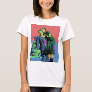 Bonnie och Clyde Pop Art T Shirt