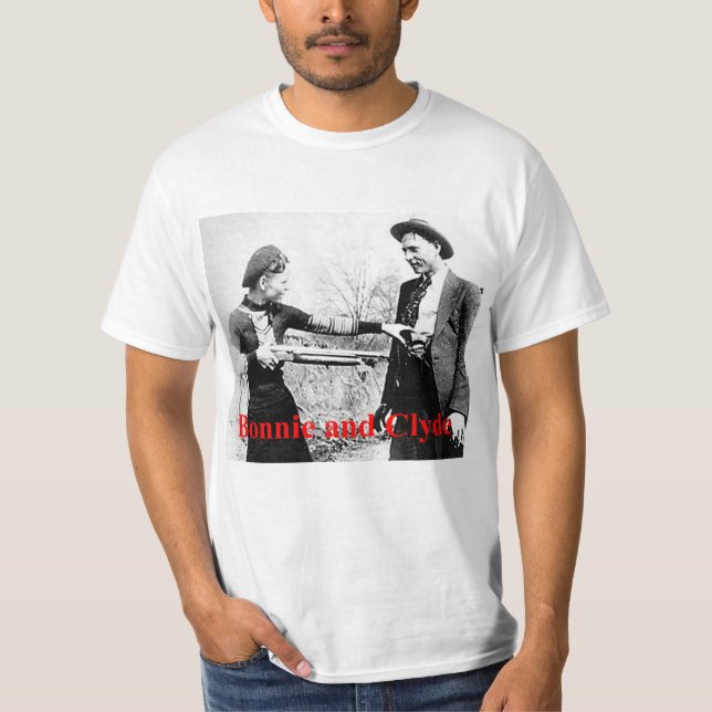 Bonnie och Clyde stjärna korsade älskare eller vad Tee Shirt (Framsida)