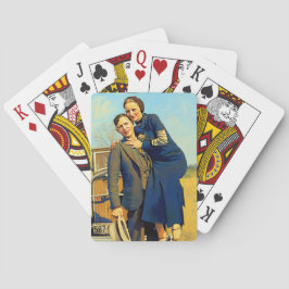 Bonnie Parker Clyde Barrow 1933 Faux Painting Casinokort