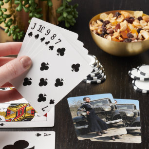 Bonnie Parker Med Flyktbil Färg Redux Casinokort