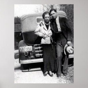 Bonnie Parker och Clyde Barrow 1933 Poster