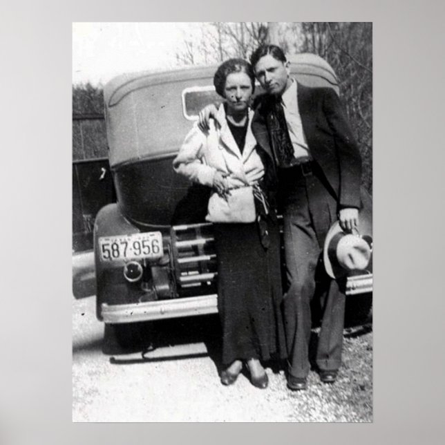 Bonnie Parker och Clyde Barrow 1933 Poster (Framsidan)