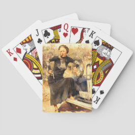Bonnie Parker röker en cigarr 1933 AI-målning Casinokort