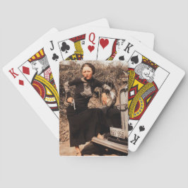 Bonnie Parker röker en cigarr 1933 färg Casinokort
