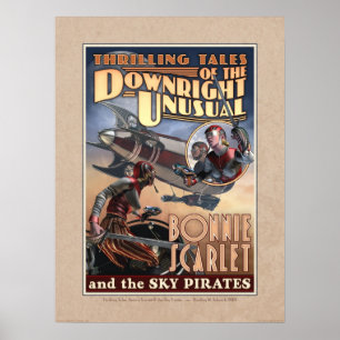 Bonnie Scarlet och Himlar Pirater Poster (18 x 24
