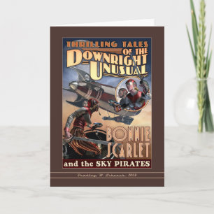 Bonnie Scarlet och Himmel Pirater Greeting Card Kort