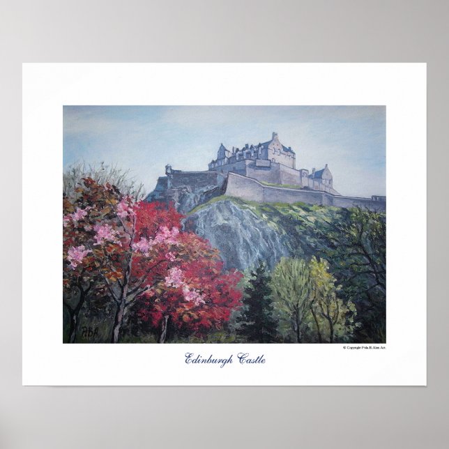 Bonnie Scotland Edinburgh Castle Scotland bra art Poster (Framsidan)