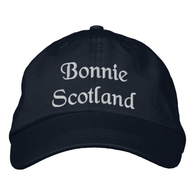Bonnie Scotland hat - en skotsk souvenir av hög kv Broderad Keps (Framsida)