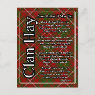Bonnie Scotland I Adore The Klan Hay Tartan Vykort