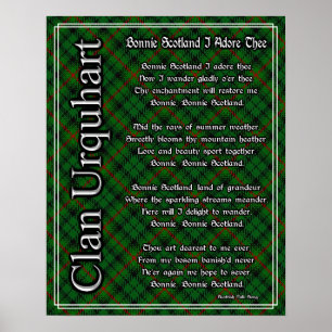 Bonnie Scotland I Adore The Klan Urquhart Tartan Poster