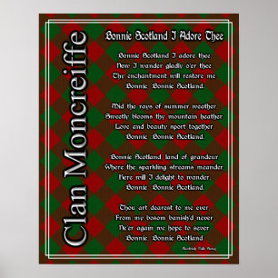 Bonnie Scotland I Adore Théceriffe Tartan Poster