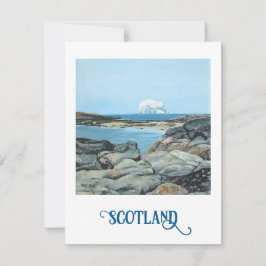 Bonnie Scotland North Berwick Bass Sten bra art Julkort