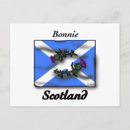 Bonnie Scotland thistle flagga Vykort