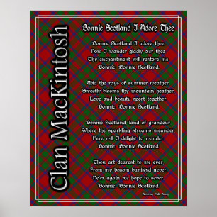 Bonnie Skottland älskar jag den Thee MacKintosh Poster