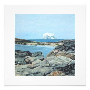 Bonnie Skottlands vackra Bass Sten North Berwick Fototryck
