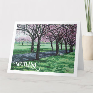 Bonnie Skottlands vackra Edinburgh-naturkonst Tack Kort