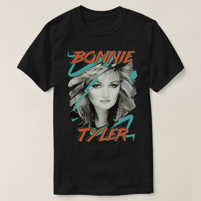 Bonnie Tyler 80s 1980s pop Music Total Eclipse of T Shirt (Design framsida)