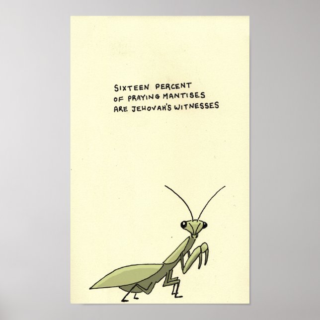 bönning av mantis trivia poster (Framsidan)