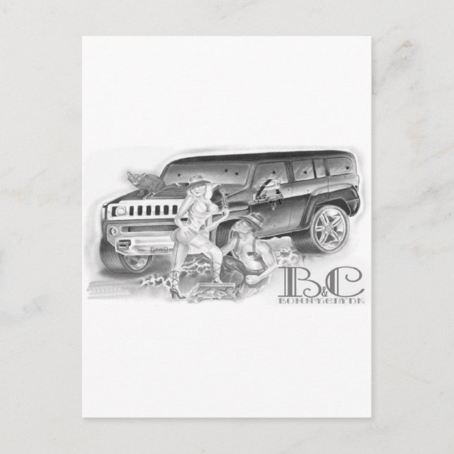 Bonny n Clyde Vykort (Framsida)