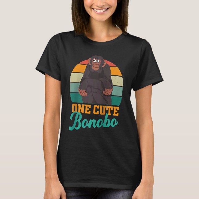 Bonobo chimpanzee chimps World Bonobo Day  men wom T Shirt (Framsida)