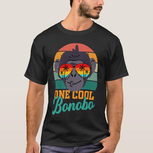 Bonobo chimpanzee tropical sunglasses  men women k t shirt (Framsida)