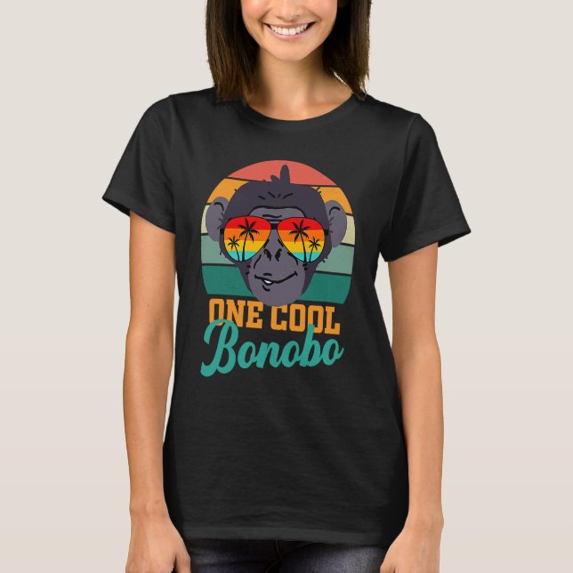 Bonobo chimpanzee tropical sunglasses  men women k t shirt (Framsida)