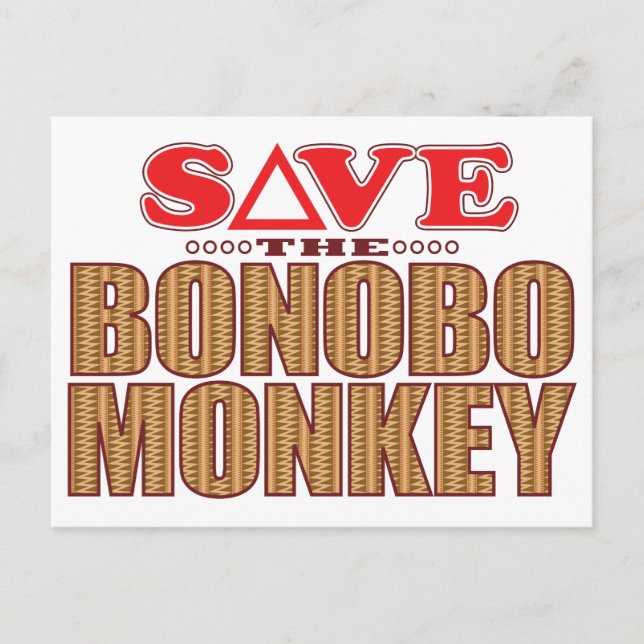 Bonobo Monkey Spara Vykort (Framsida)