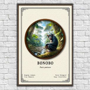 Bonobo Zoologisk Serie Poster