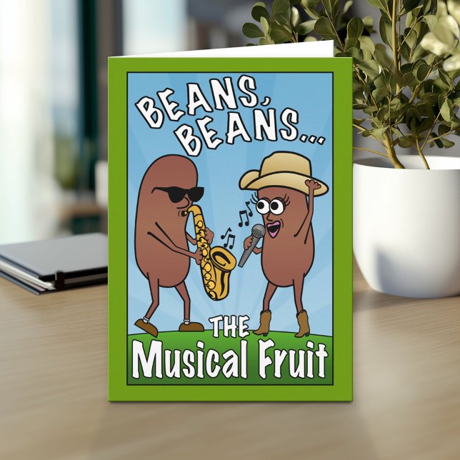 Bönor, Bönor, Den Musikaliska Frukten Kort (Custom Greeting Card with Photo)