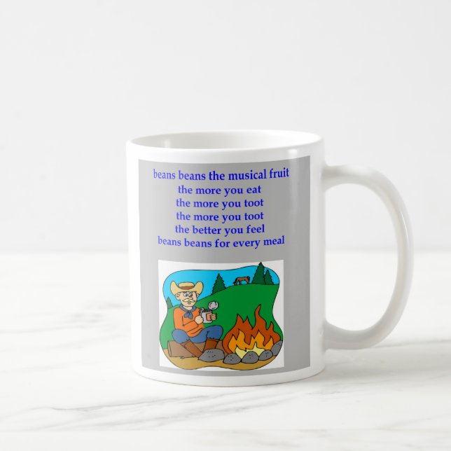 bönor det nusical fruktfisrim, bönor net… kaffemugg (Höger)