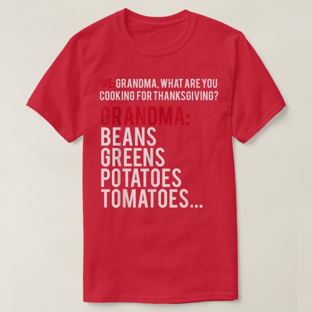 Bönor Grönt Potatis Tomates Funny Viral Rap Son T Shirt (Design framsida)