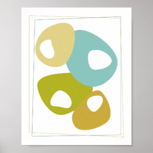 Bönor Mid Century Modern Stiliserad Affisch
