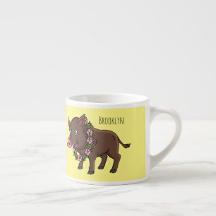 Bönor och blommor för vild av tecknad espressomugg