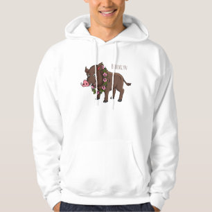 Bönor och blommor för vild av tecknad hoodie