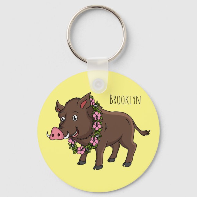 Bönor och blommor för vild av tecknad nyckelring (Framsida)