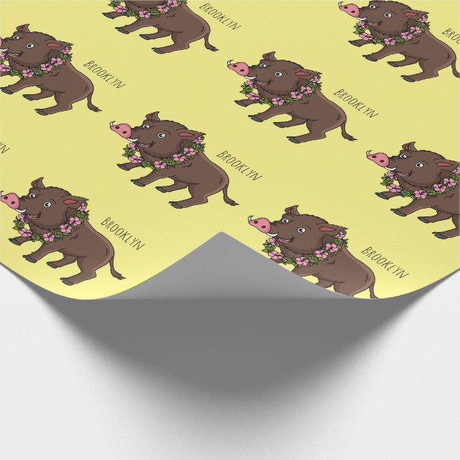 Bönor och blommor för vild av tecknad presentpapper (Hörn)