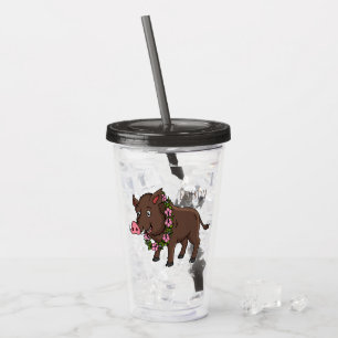 Bönor och blommor för vild av tecknad take away mugg