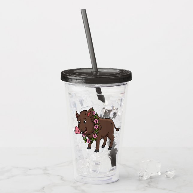 Bönor och blommor för vild av tecknad take away mugg (Framsida Ice)