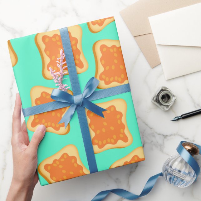 Bönor på Toast Funny Breakfast Patterned Presentpapper (Gifting)