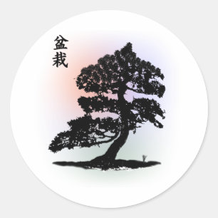 bonsai 01 runt klistermärke