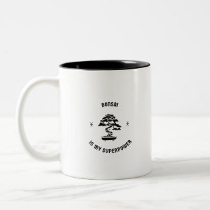 Bonsai är min supermakt Två-Tonad mugg
