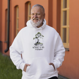 Bonsai är min terapi roligt citat för bonsai-älska hoodie