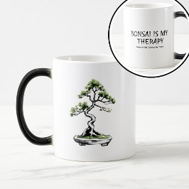Bonsai är min terapi roligt citat för bonsai-älska magisk mugg