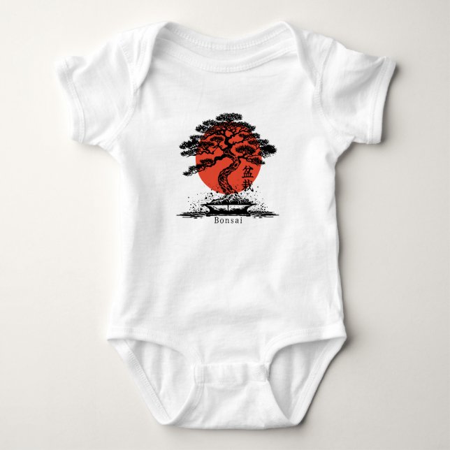 Bonsai Baby Japansk Kanji Personlig T Shirt (Framsida)