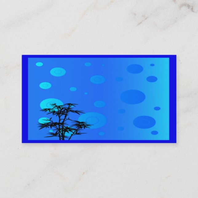 Bonsai i Blue-Affärskortet Visitkort (Framsida)