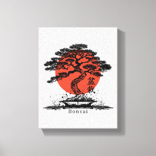Bonsai Japansk Kanji-Personlig Canvastryck